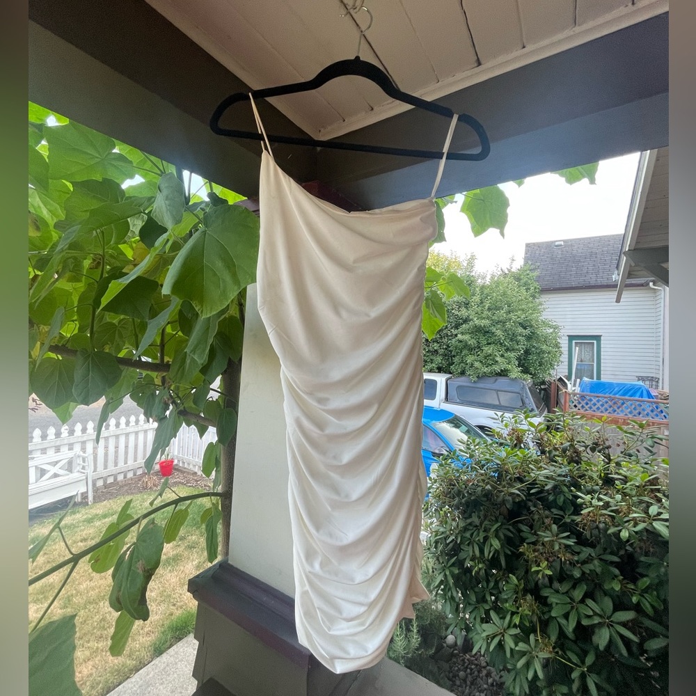 Tiger Mist White Scrunch Dress